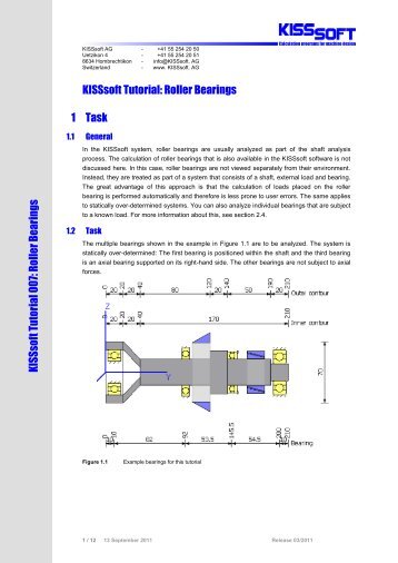 KISSsoft Tutorial: Roller Bearings 1 Task KISSsoft ... - KISSsoft AG