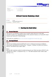 KISSsoft Tutorial: Modeling a Shaft 1 Starting the Shaft Editor K ...