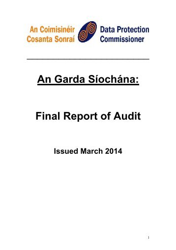 An Garda Síochána ODPC Report Final