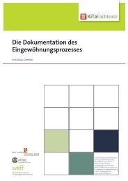 Die Dokumentation des EingewÃ¶hnungsprozesses - KiTa Fachtexte