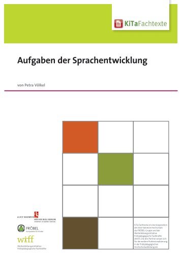 Aufgaben der Sprachentwicklung - KiTa Fachtexte