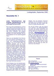 Newsletter Nr. 1 - Kita-Server Rheinland-Pfalz