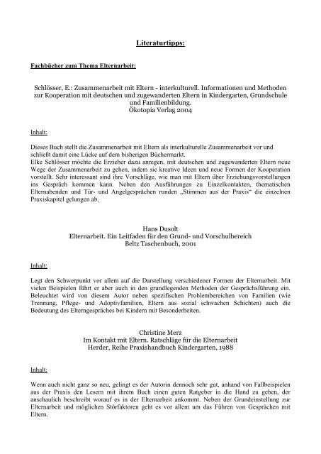 Material Zum Nachlesen Kitas Im Dialog