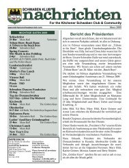 For the Kitchener Schwaben Club & Community