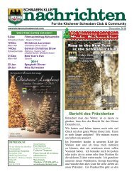 December 2010 - Kitchener Schwaben Club