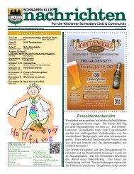 Praesidentenbericht - Kitchener Schwaben Club