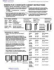 robern plm 3 door bath cabinet instructions - KitchenSource.com