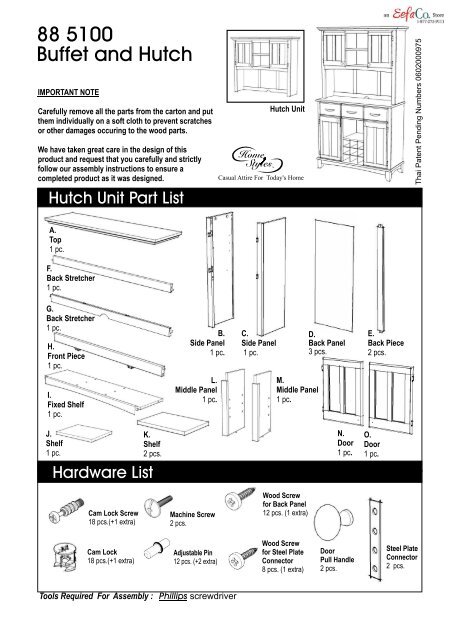 Hutch Assembly Instructions Kitchen