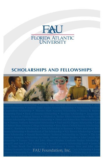 04650 Foundation Scholarship booklet - Florida Atlantic University