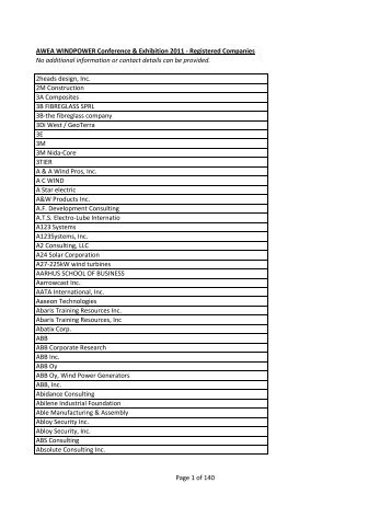 WP11 company registration list.xlsx - Windpower