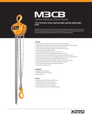 Series Manual Chain Hoists - Kito Canada