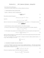 Problem Set 2 215C- Quantum Mechanics - Spring 2013 - KITP