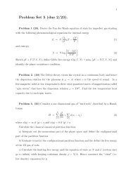 Problem Set 5 (due 2/23). - KITP