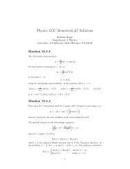 Physics 215C Homework #7 Solutions - KITP - University of ...