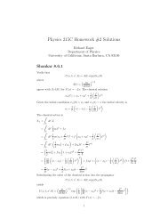 Physics 215C Homework #2 Solutions - KITP - University of ...