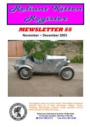 MEWSLETTER 55 - The Reliant Kitten Register