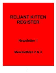 Mewsletter issues 1-3 - The Reliant Kitten Register