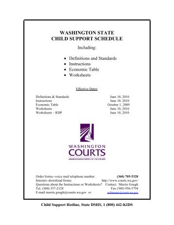 washington state child support schedule - Kitsap County Government