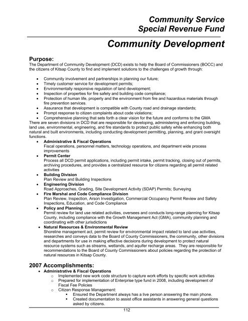 2008 Budget Book - Kitsap County Government