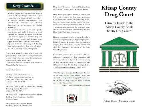 Citizen Information Regarding Drug Court - Kitsap County Government