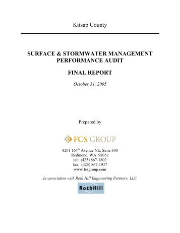 surface & stormwater management performance audit final report