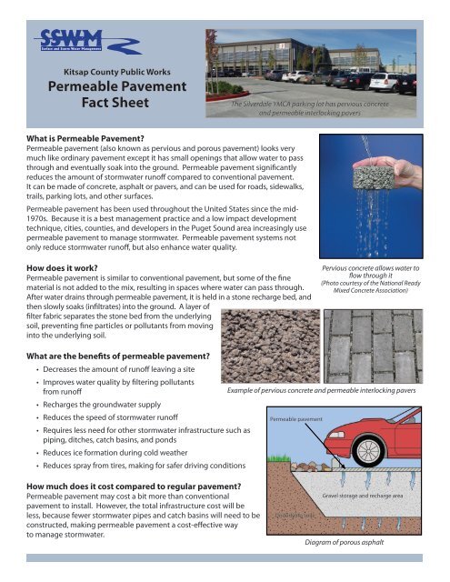 Permeable Pavement Fact Sheet - Kitsap County Government