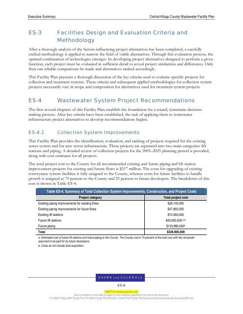 CENTRAL KITSAP COUNTY WASTEWATER FACILITY PLAN ...