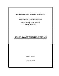 SOLID WASTE REGULATIONS - Kitsap Public Health District