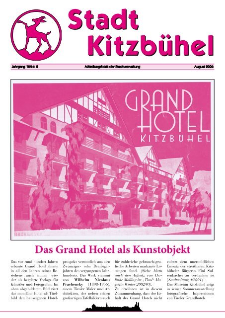 Stadtzeitung August 2006 - KitzbÃ¼hel