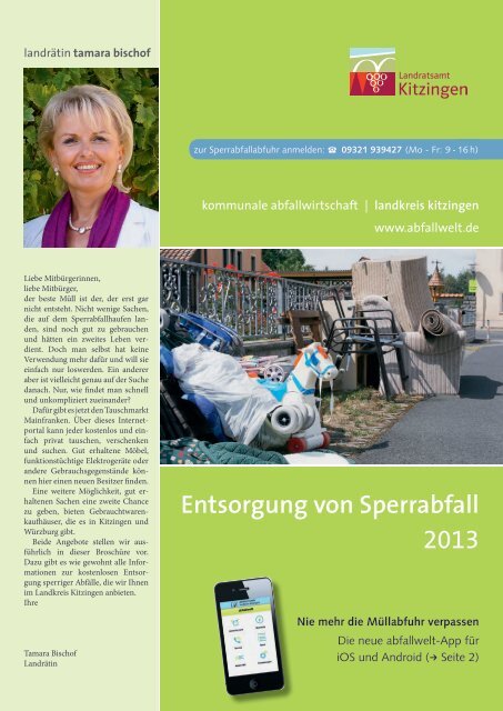 Entsorgung von Sperrabfall 2013 - Landkreis Kitzingen