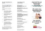 Flyer Kindertagespflege - Landkreis Kitzingen