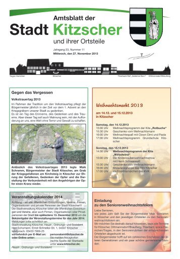 Amtsblatt 11 2013 - Kitzscher