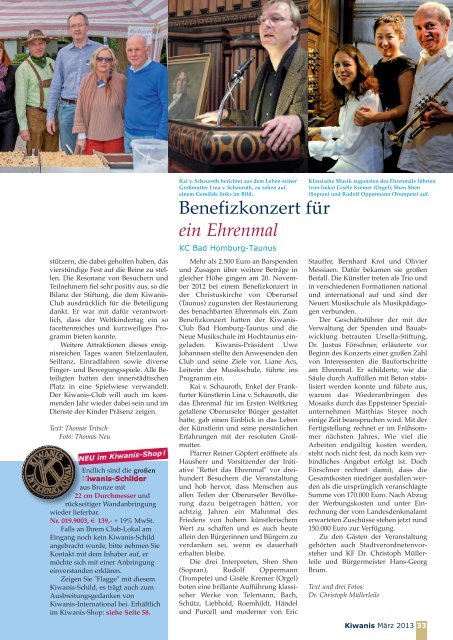 Kiwanis Nachrichten 01/13 - Kiwanis Deutschland