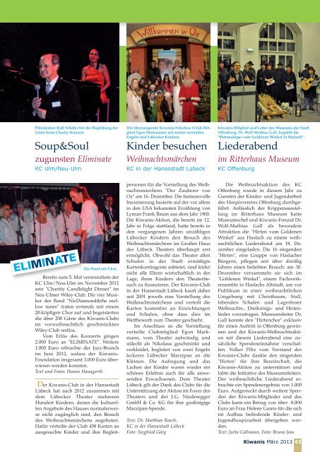 Kiwanis Nachrichten 01/13 - Kiwanis Deutschland