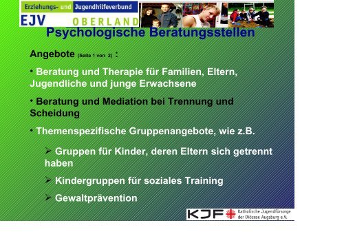 Informationen zu den Psychologischen ... - Kjf-augsburg.net