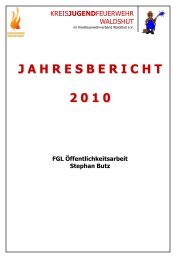 Jahresbericht Kreisjugendfeuerwehr 2010 - KJF-Waldshut