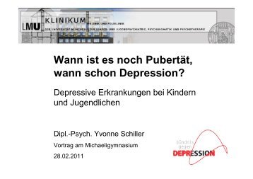 Wann ist es noch Pubertät, wann schon Depression? - Klinik und ...