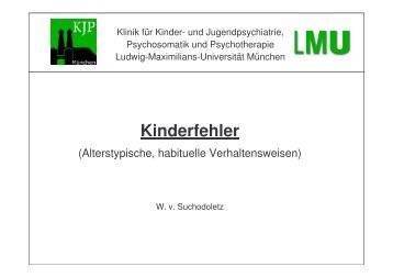 Kinderfehler - Klinik und Poliklinik für Kinder