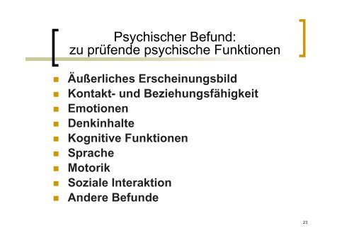 Vorlesung Kinder- und jugendpsychiatrische Diagnostik - Klinik und ...