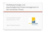 Notfallpsychologie und psychologisches ... - Klinik Sonnenhof