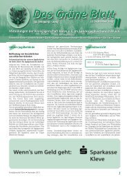 Das Grüne Blatt - KJS-Kleve