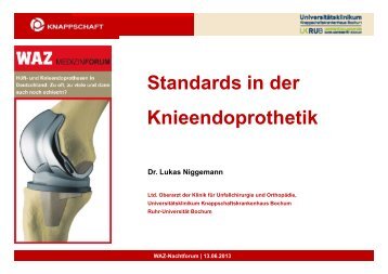 Standards in der Knieendoprothetik (Dr. Lukas Niggemann ...