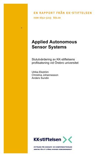 Applied Autonomous Sensor Systems - KK-stiftelsen