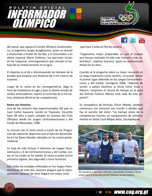 boletin-0027 - Comite Olimpico Guatemalteco
