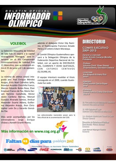 boletin-043 - Comite Olimpico Guatemalteco