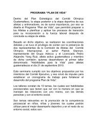 PLAN DE VIDA - Comite Olimpico Guatemalteco