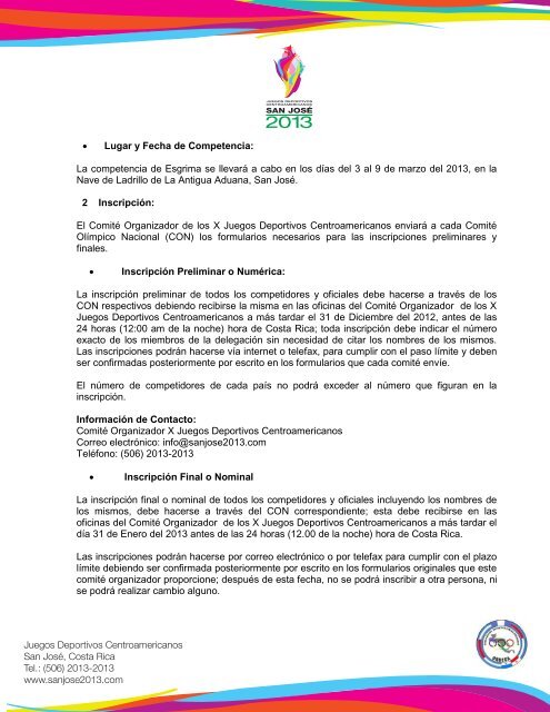 Esgrima - Comite Olimpico Guatemalteco