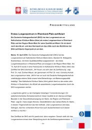 Erstes Lungenzentrum in Rheinland-Pfalz zertifiziert - Katholisches ...