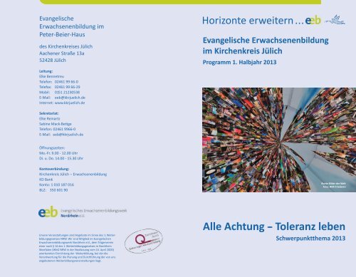 Alle Achtung Toleranz Leben Kirchenkreis Ja Lich