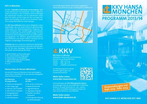 Programmvorschau Kkv Hansa Munchen